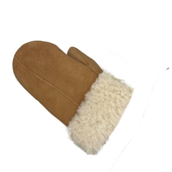 Unisex Shearling Sheepskin Leather Mittens for women - Picture 10 of 12